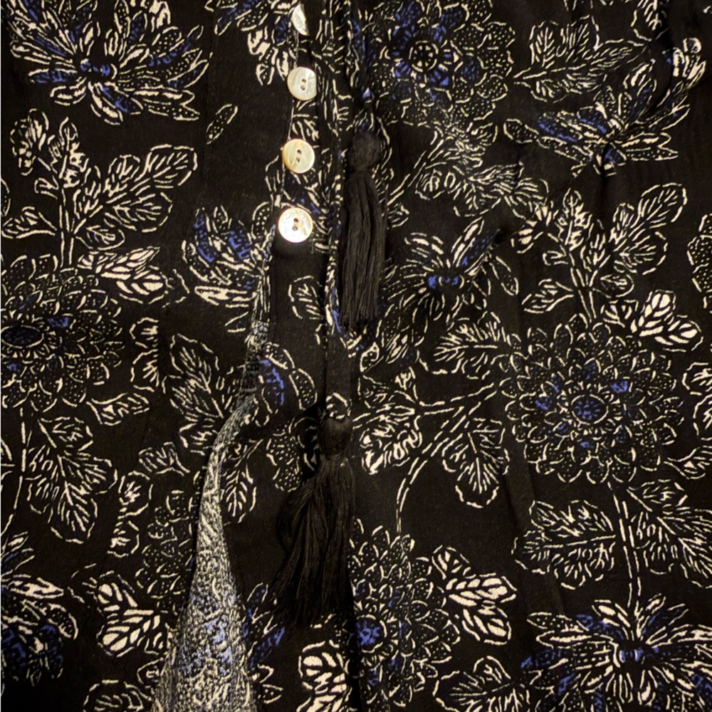 Rachel‎ Zoe Black and Blue Patterned Maxi Skirt - Picture 3 of 6